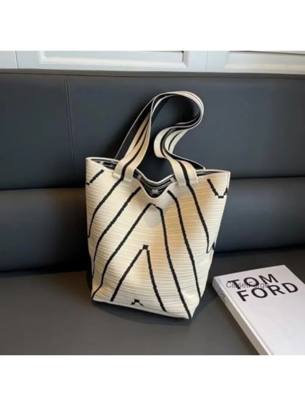 Knit Hobo Bag Women Y2K Aesthetic Shoulder Purse Beach Tote